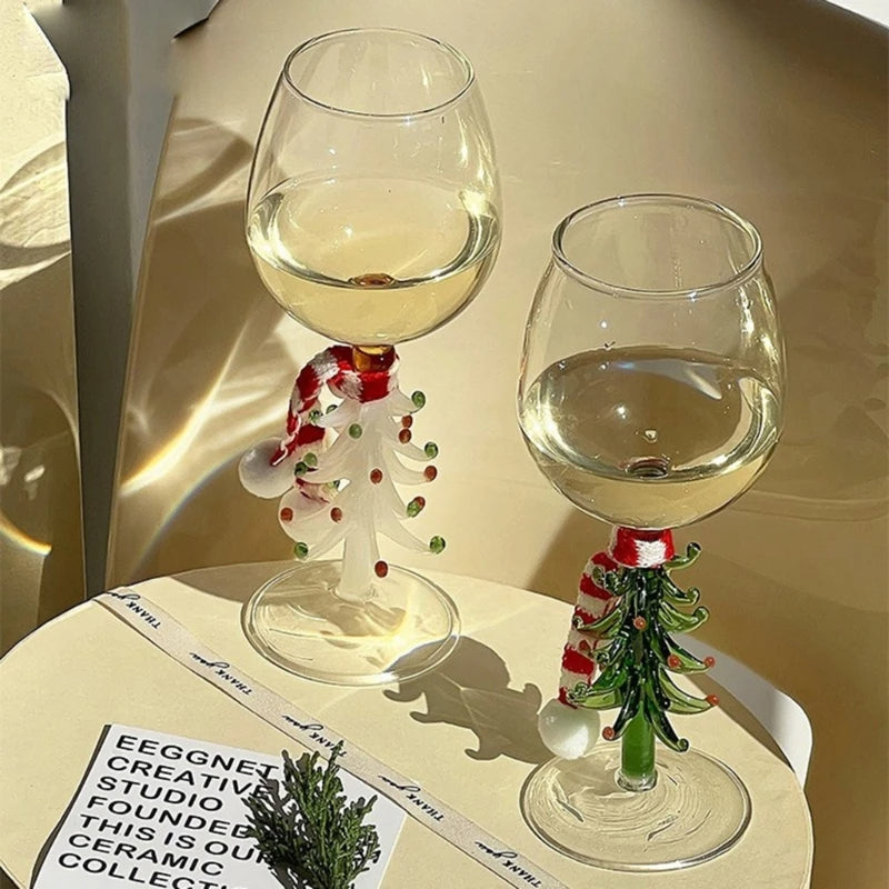Tree-mendous Christmas Wine Glass