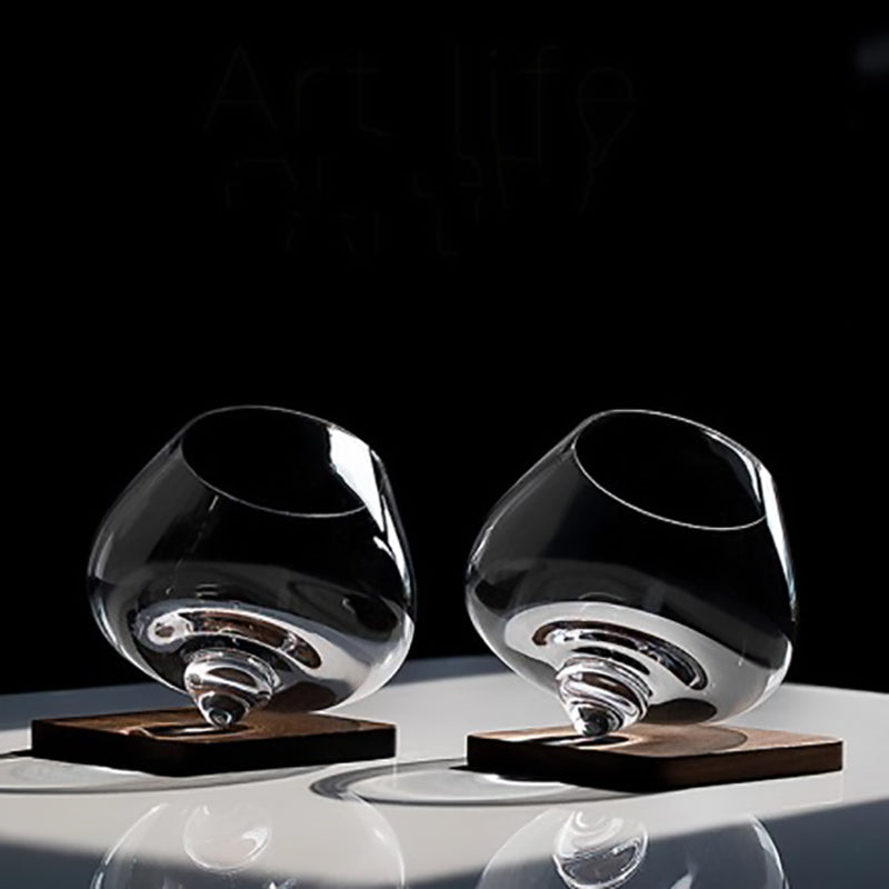 Swirlovski Rotating Whiskey Glass - Modernist's Favourite | Glasscias