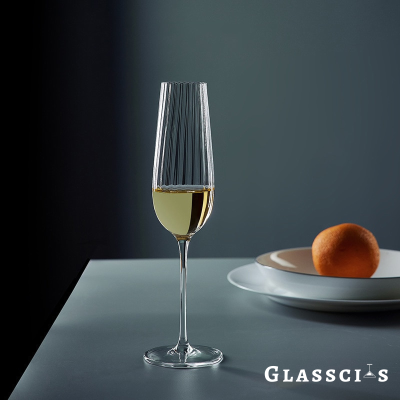 ribbed wine glasses for champagne