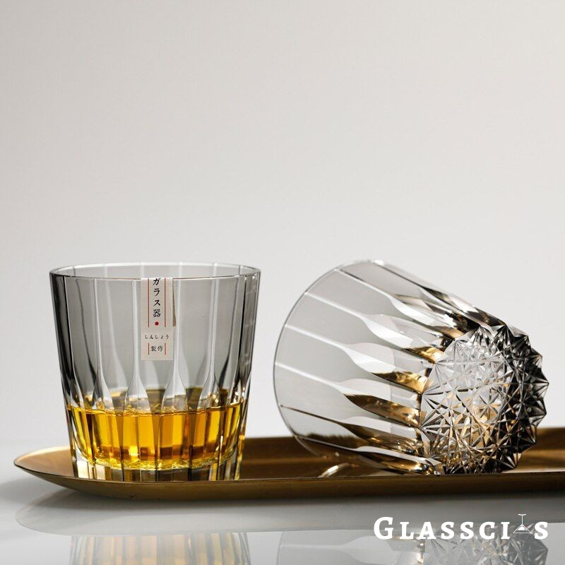Japanese cut crystal whiskey glasses | Glasscias
