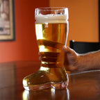 Novelty beer glassware for beer enthusiast dad