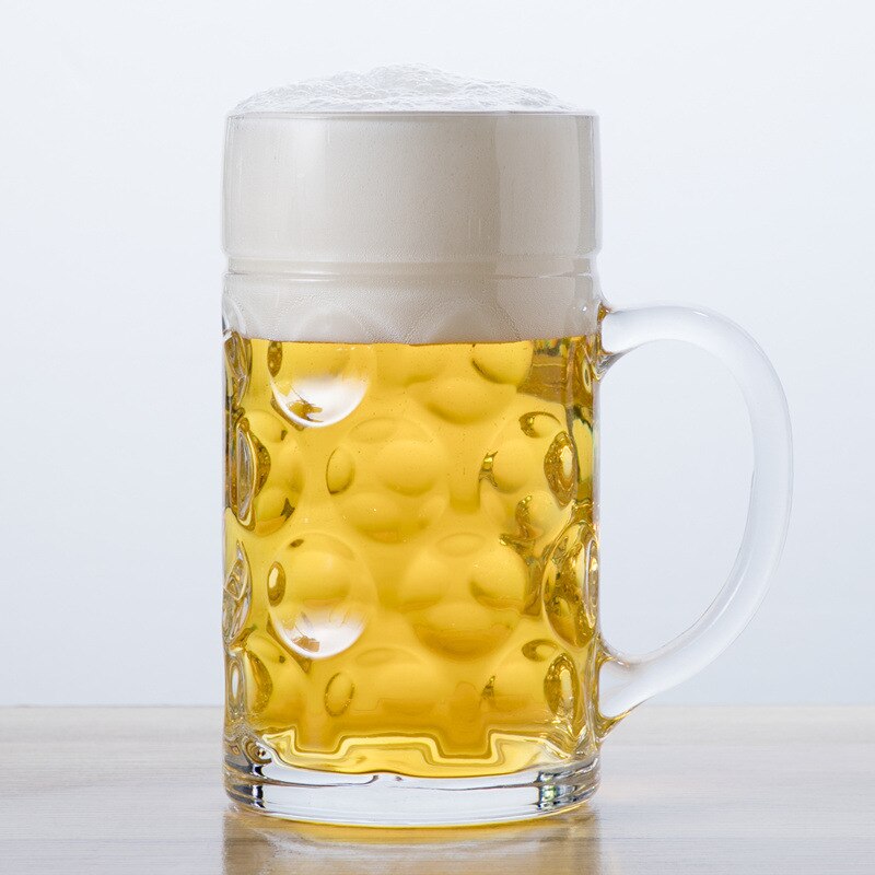 Premium Oktoberfest beer stein with honeycomb texture