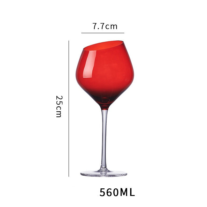 Red Green Crystal Burgundy Wine Glass