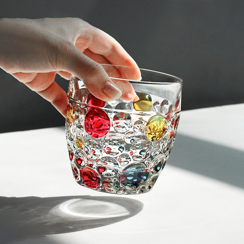 Unique artful design in whiskey glassware