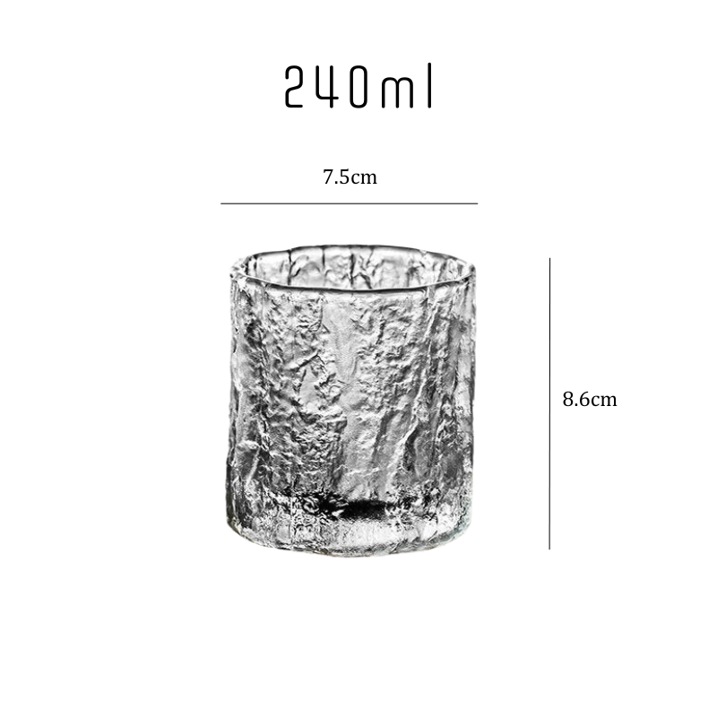 Japanese Frosty Glacier Whiskey Glass