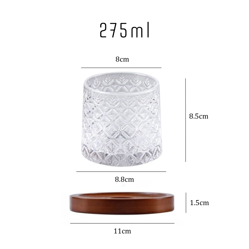 Classic Snowflake Rocking Whiskey Glass