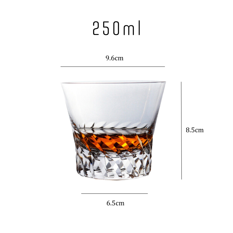Angel Wing Crystal Whiskey Glass