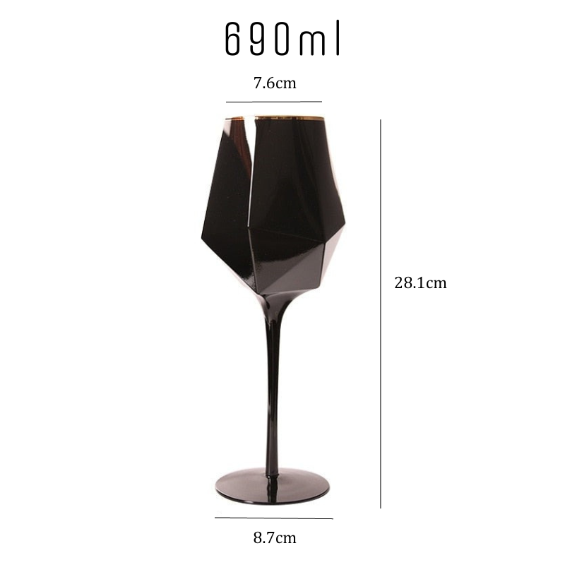 Black and Gold Wine Glasses
