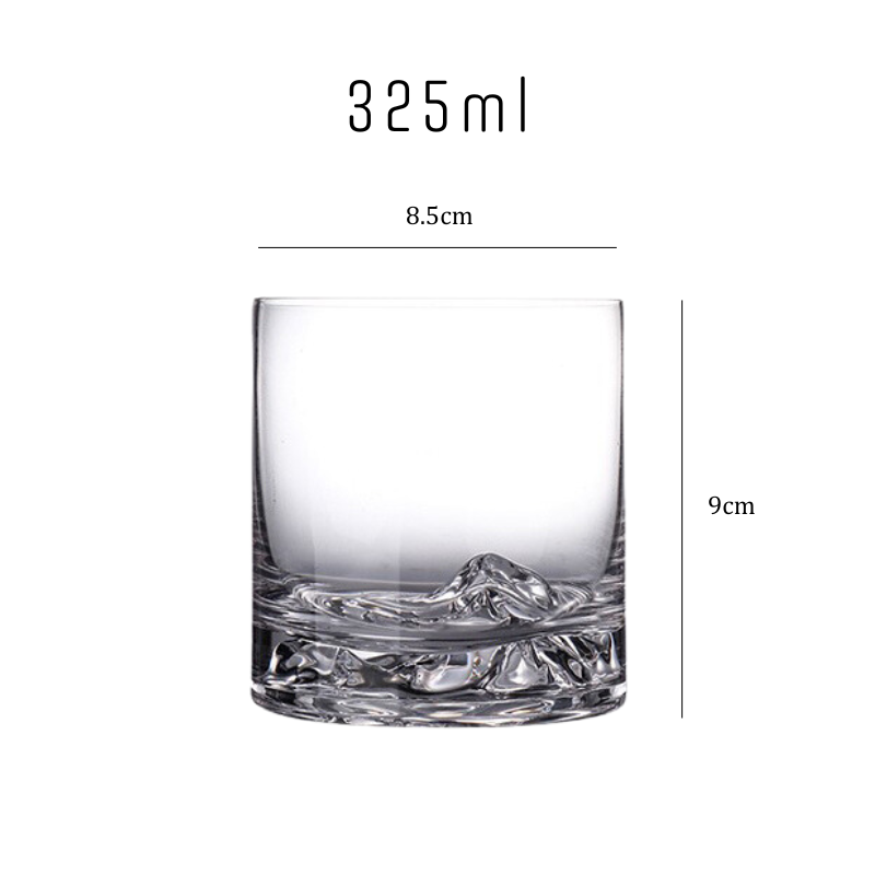 Japanese Ice Mountain Whiskey Glass