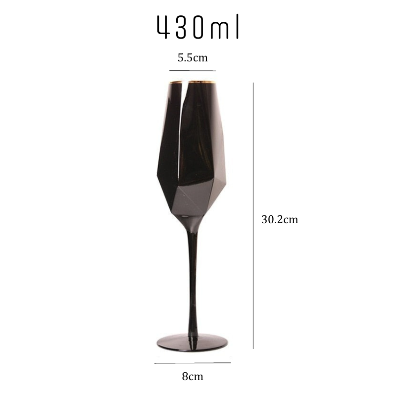Black and Gold Wine Glasses