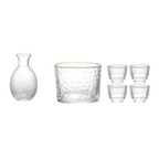 Textured Glass Sake Set