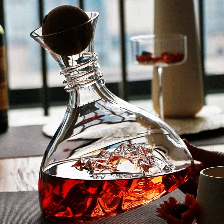 iceberg lead free crystal decanter by glasscias
