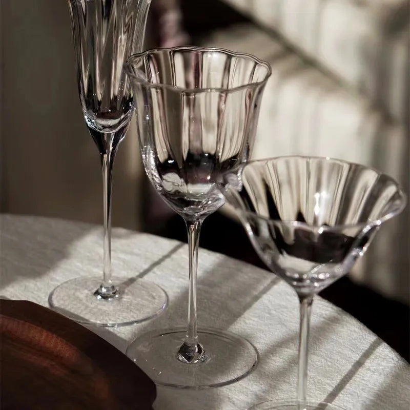 Vintage Flower Wine Glasses