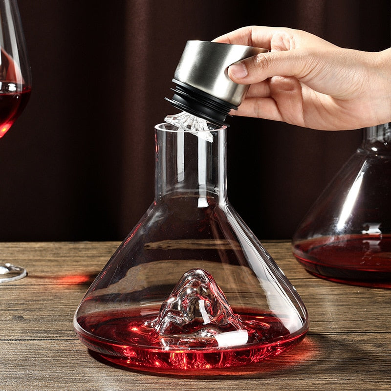 Conical Flask Waterfall Wine Decanter