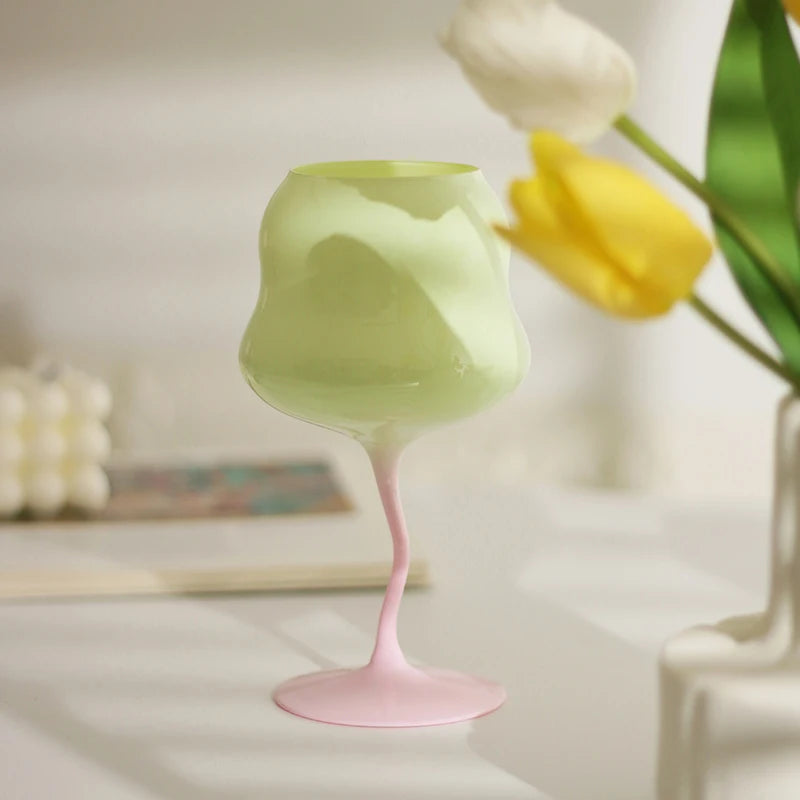Creamy Macaron Wine Glass