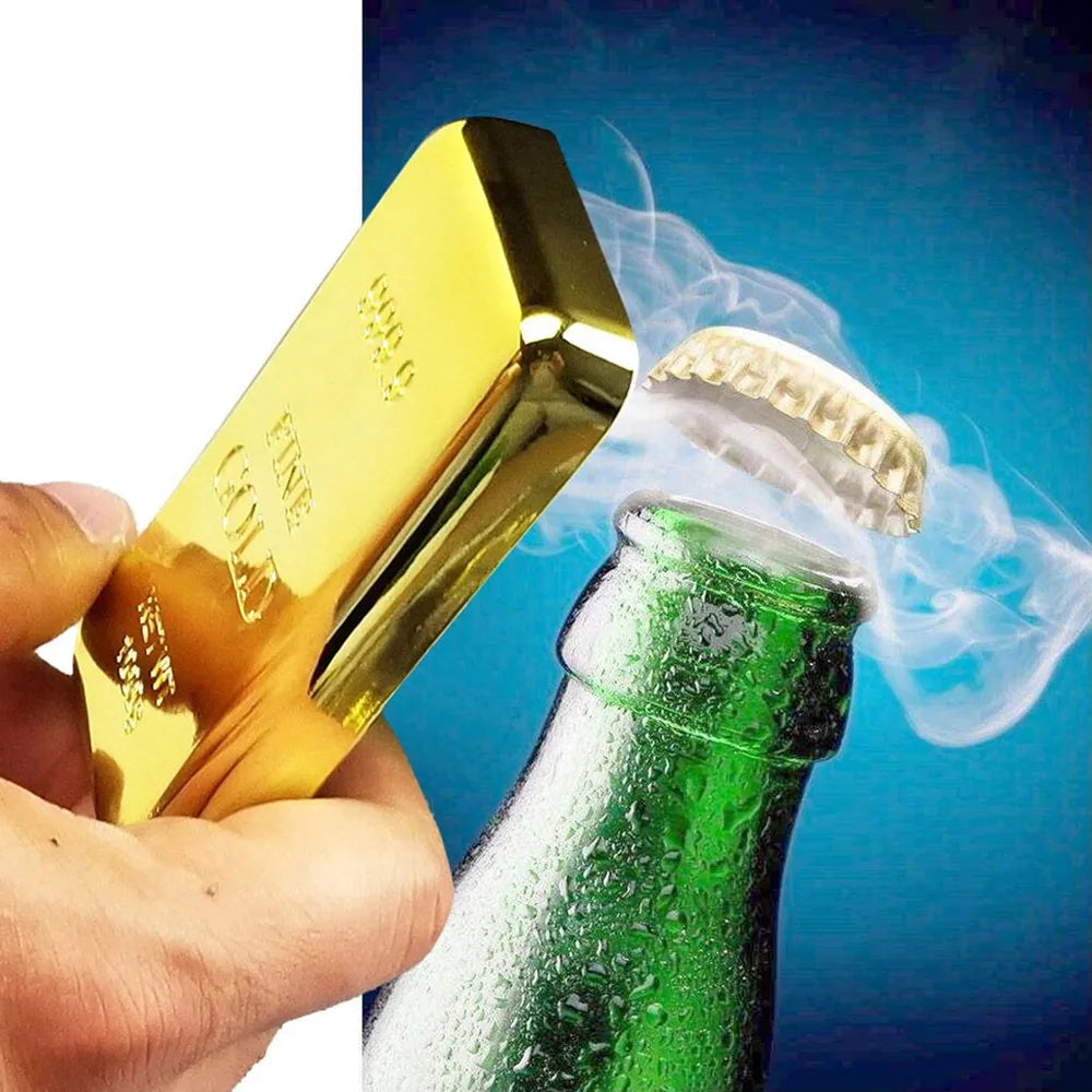 Gold Bar Bottle Opener