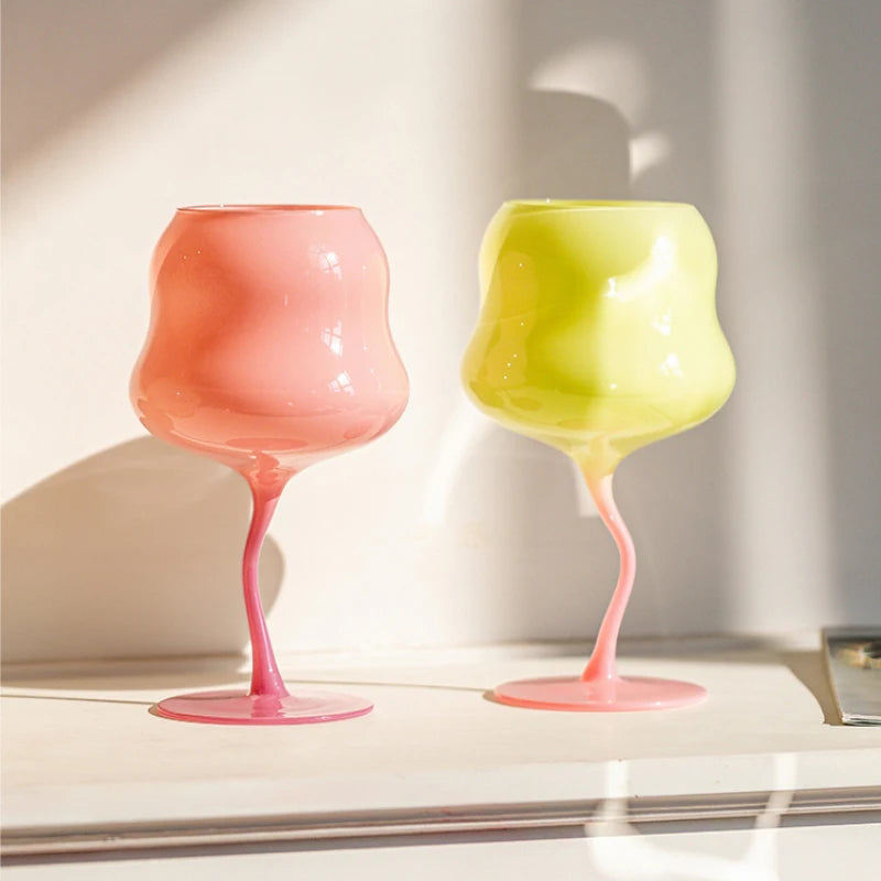 Creamy Macaron Wine Glass