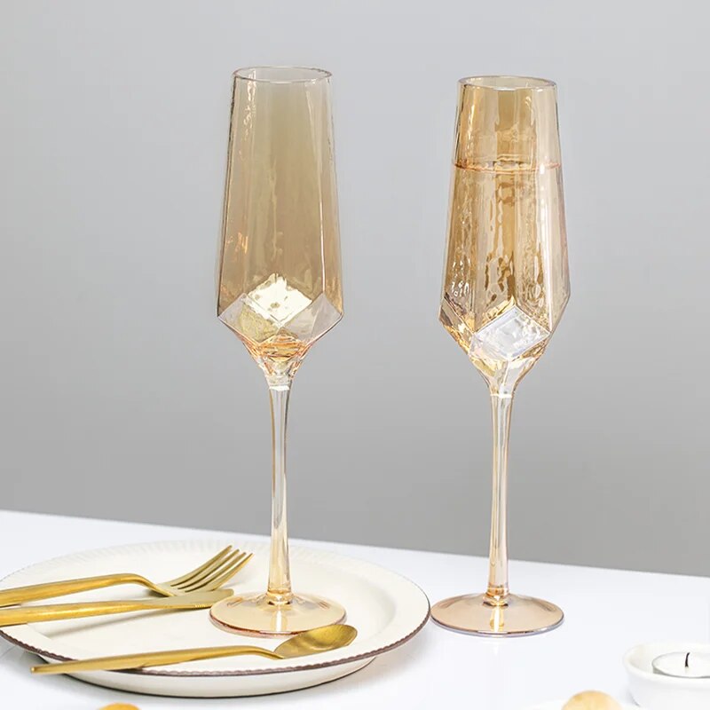 Elegant hammered glassware for wine lovers