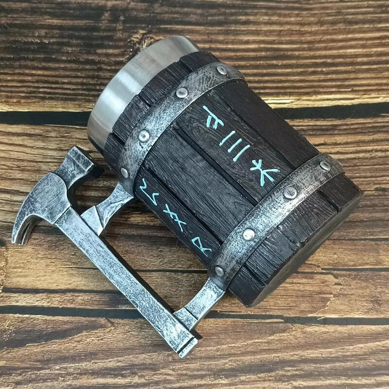 Barrel-Aged Beerhammer wood beer mug
