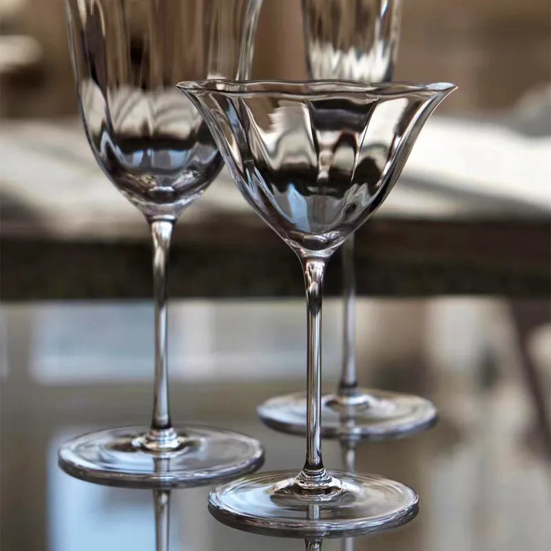 Vintage Flower Wine Glasses