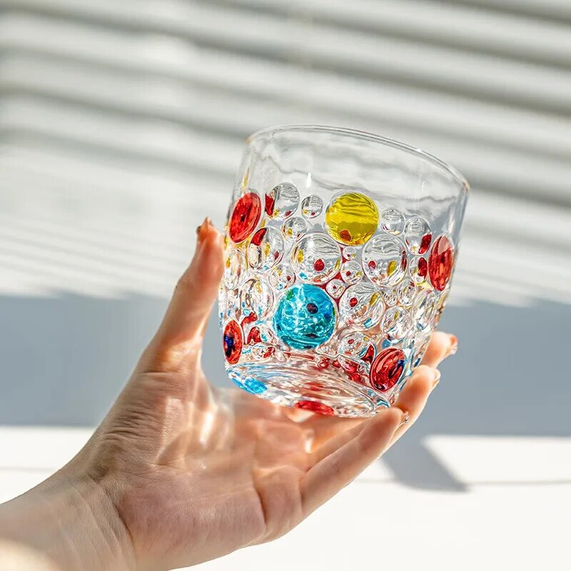 Unique artful design in italian drinking glasses