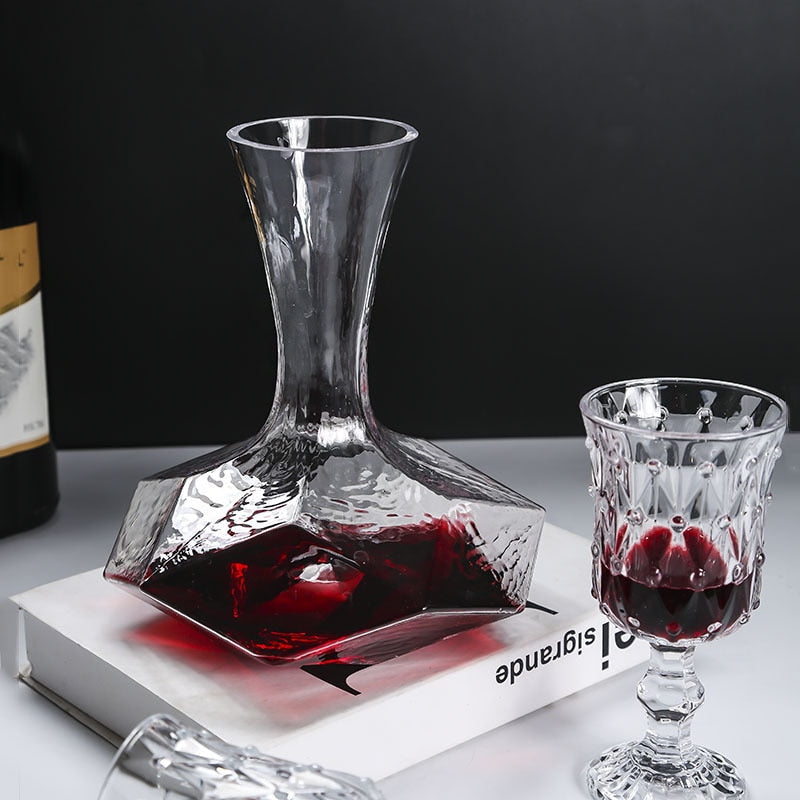 Elegantly designed geometric wine decanter for contemporary homes