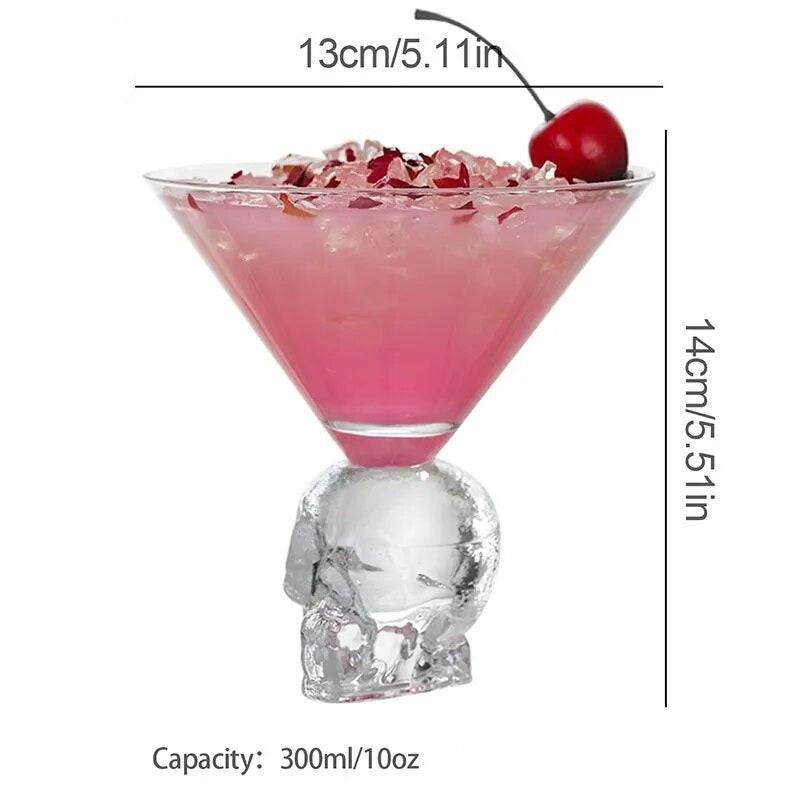 Sip-n-Skull Martini Glass