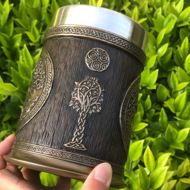 Beer of tankard with viking inspired design