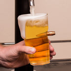 Unique bullet-embedded glassware gift