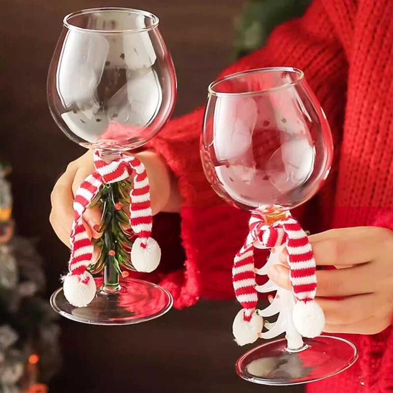 Festive wine glass for holiday gatherings