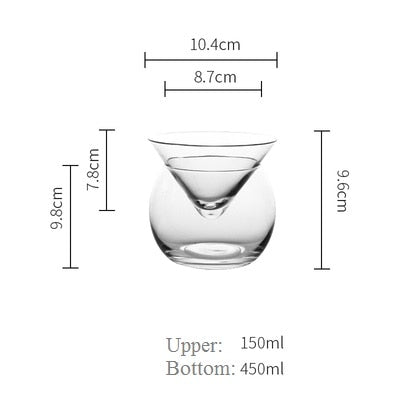 Stemless Martini Chiller Glass