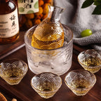 Japanese Seigaiha pattern sake sets