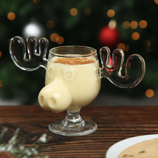 Christmas reindeer shaped cocktail glass