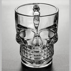 Halloween-themed crystal clear beer mug