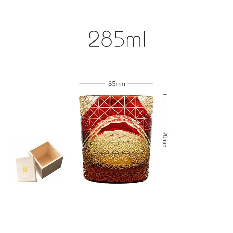 Japanese Wave Edo Kiriko Whiskey Glass