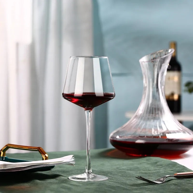 exclusive angular white wine glasses