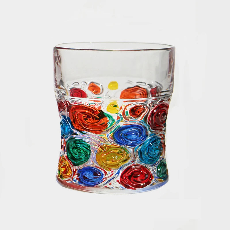 Handcrafted art deco glass with artistic patterns