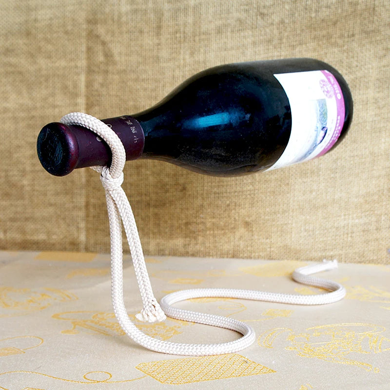 Rope wine bottle discount holder