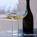 Tapered rim burgundy wine glass