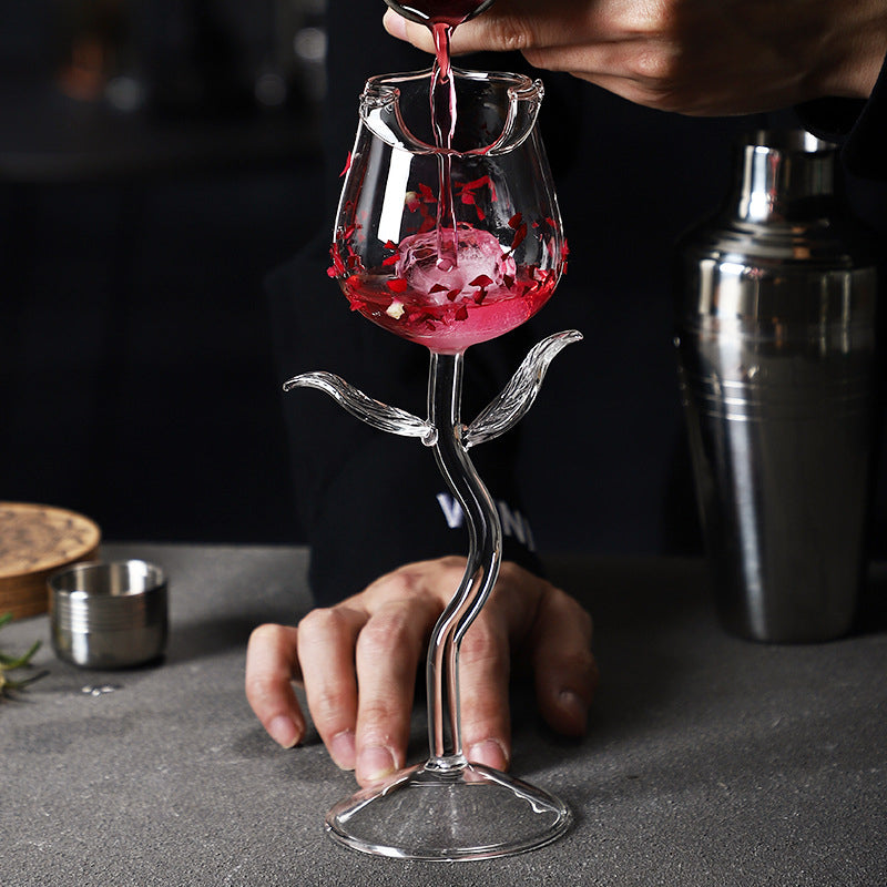 love blooms rose wine glasses by glasscias