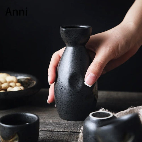 Black and Gold Ceramic Sake Set