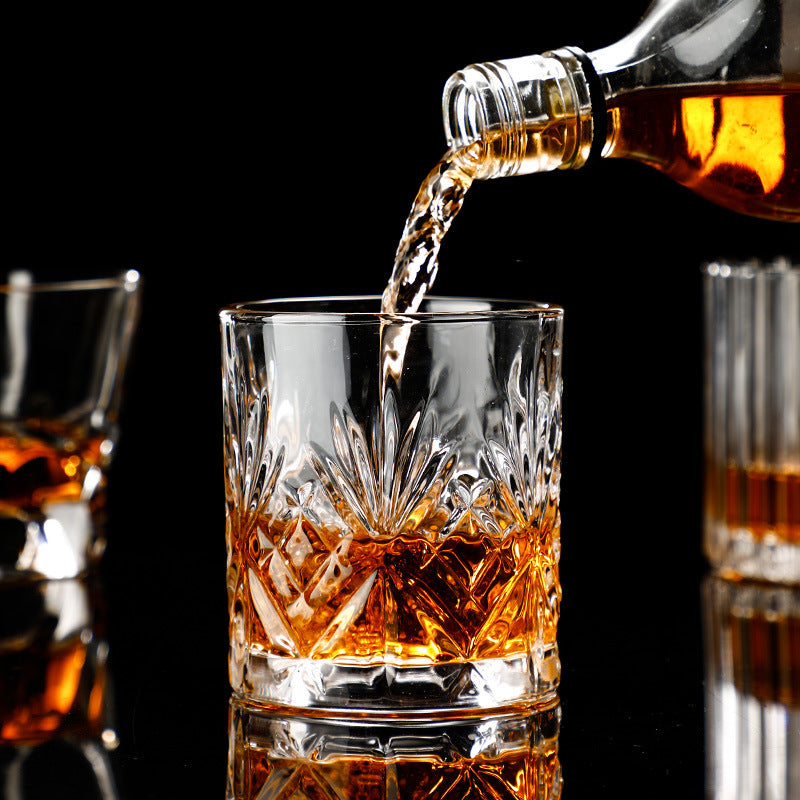 Regal cut glass whisky tumblers by Glasscias