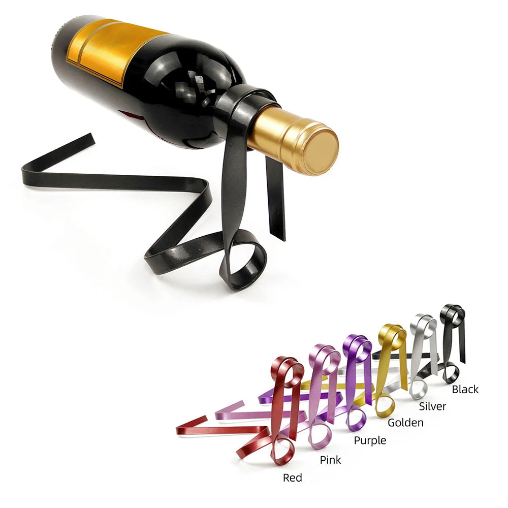 Float Ribbon Glass Floating Ribbon Wine Bottle Holder – Glasscias