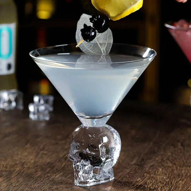 Sip-n-Skull Martini Glass