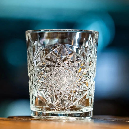 Hobstar double old fashioned glasses