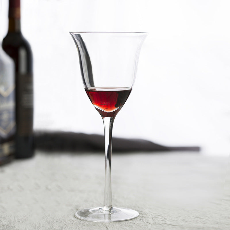 wide rim french wine glass for enhanced aeration