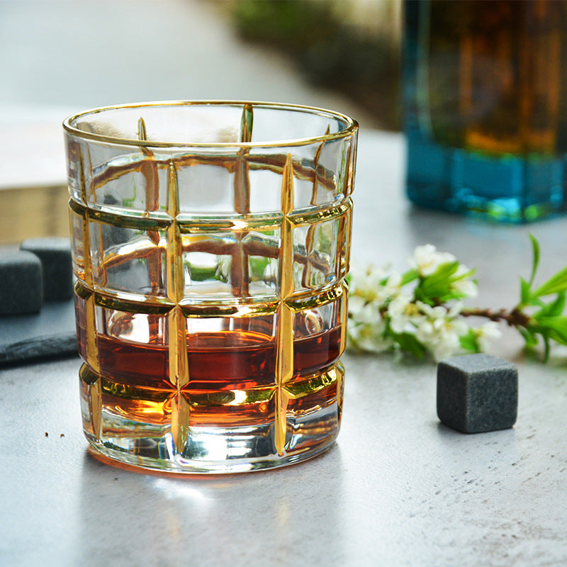 gold drinking glasses