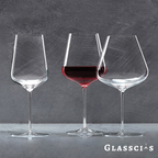 Modern wine glasses for red wine