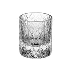 Polaris hand-cut crystal whiskey glass on a white background, front view