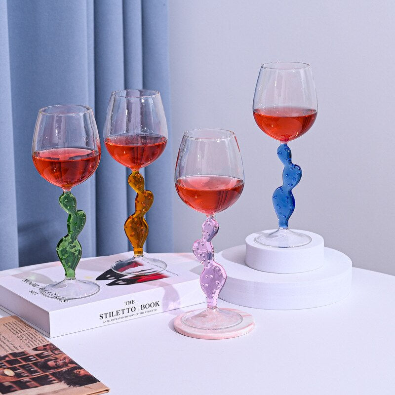 Glasscias' decorative wine glass perfect for garden-themed parties